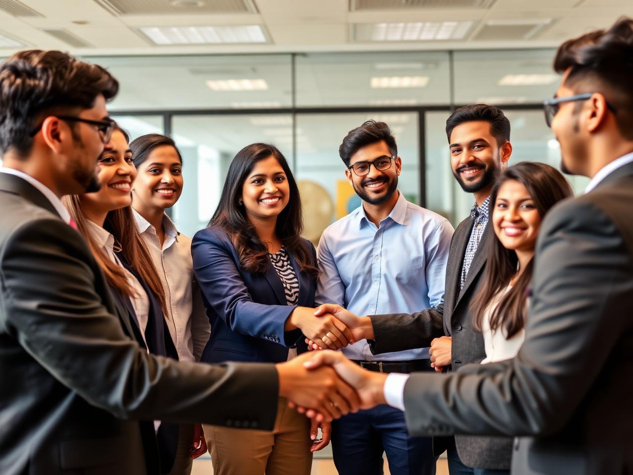 LSU students with corporate recruiters at the placement cell